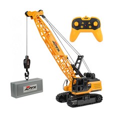 888玩具 888便利購 1:20 仿真2.4G八通遙控起重機(吊車) 履帶式可640度旋轉 仿真音效 充電電池, 1個