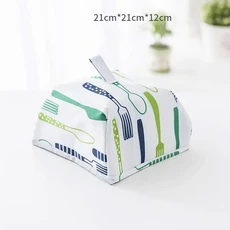 휴대용 뜨거운 알루미늄 호일 식품 커버 접이식 따뜻한 요리 유지 절연 주방 가제트 액세서리 무작위 색상, 03 GREEN Small