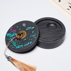 책상 휴대용 부드러운 인테리어 뚜껑 붓 먹 가는 기계 산수화 미술 예술 가정용, 심화조채《4촌 건곤연》자용·무합