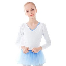 Daydance 아동용 여아용 발레 스웨터 가디건 하이 웨이스트 발레 워밍업 레오타드 드레스 핑크 랩
