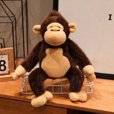스토리원 ST-TOY-019 원숭이 오랑우탄 인형 동물 봉제 애착 선물, 브라운오랑우탄, 1개, 35cm