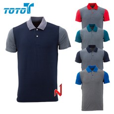 토토 반팔티 스판 배색 카라 TM-2102 5색상 공용
