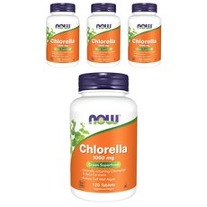 NOW Foods 小球藻1000mg補充錠, 120顆, 4罐