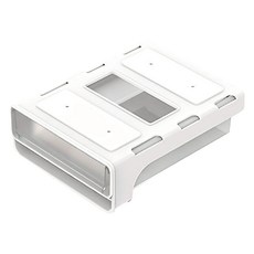 桌面收納架 抽屜式 隱藏式 免鑽孔安裝 17/23/37cm, 中號【透明白】（送無痕貼片）, 1個