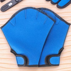 수영 훈련용 장갑 네오프렌 웹 웨빙 피트니스 방수 다이빙용 손목 스트랩, 2. Size L Blue