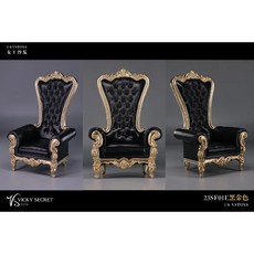 【616toys】 VSTOYS 1/6 23SF01E 歐式女王沙發 場景配件, 黑金, 1個