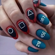 셀프 붙이는 젤네일스티커 네일아트 네일 세트 셀프 네일 아트 인조손톱 24개, 1개, 블랙