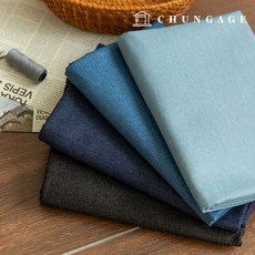 데님원단 청지 면 청바지원단 인형 강아지 옷만들기 무지 천 뱅뱅 1/8마, 01) 연청, 1개