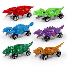 TIAONIAO 공룡 자동차 장난감 세트 금속 공룡 차량 6팩 만 3-5세 아동용 장난감 6, TIAONIAO 공룡 자동차 장난감 세트, 금속 공룡