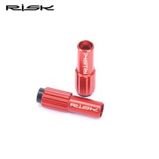 RISK 線管微調接套組 鋁合金接頭 不銹鋼彈簧 變速線 剎車線 微調螺母 線管帽調節器, 1個, 紅色