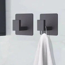 4개 접착식 헤비 듀티 벽걸이 후크 수건 스테인리스 스틸 - 욕실 및 침실용 랙, 01 빨간색