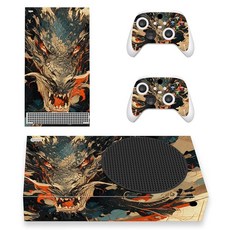 Xbox 코어 무선 컨트롤러용 플레이바이탈 미스트본 드래곤 커스텀 비닐 스킨 Series S 콘솔 데칼 커버 스티커, 드래곤의 분노