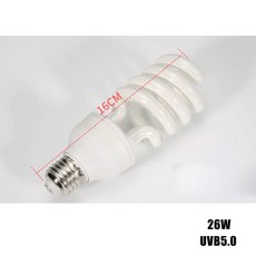 파충류 열 전구 램프 빛 양서류 사용을위한 고강도 UVB 가정용 번식 치킨 난방, 26W UVB5.0, 1개