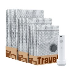 TK 真空壓縮收納袋 衣物收納袋 衣服T恤內衣壓縮袋, 1個, 24件套彩盒508