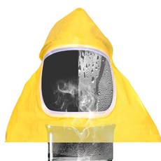 耐酸鹼防化頭罩，防雨防塵面罩，防曬披風，化學防護衣, 防化頭罩 加厚耐強酸鹼 1頂, 1個