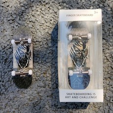 핑거보드 키덜트 스케이트보드 손가락보드 DECK 나무, 1개, 스컬 워리어 99mm 베어링휠 조립완료