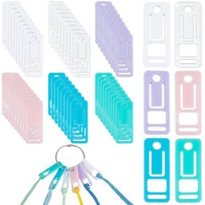 PH PandaHall 60피스 자수 실 보빈 6가지 색상 아크릴 십자수 실 보빈 자수 실 드롭 바느질 실 보빈 오거나이저 DIY 공예 바느질 바느질 작업 용품 4.9 x, 화이트 핑크 퍼플 그린 블루