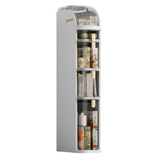 AOTTO 免組裝18面寬四層夾縫收納櫃 (收納櫃 置物櫃) 窄身夾縫櫃, 18面