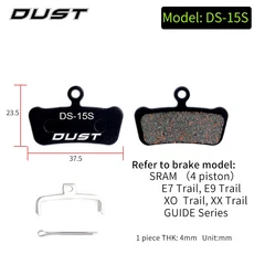 자전거 브레이크 패드 더스트 세미 메탈 유압 디스크 MTB 산악 부품 시마노 XT XTR M315 SRAM Avid BB5 BB7 E1 E3 1 쌍, 1개