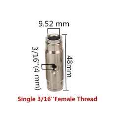 고압 황동 분무 깍지 커넥터 9.52mm 3/8 인치 슬라이드 잠금 티 엘보 스트레이트 스프레이 액스 5 개, 08 0726, 1개