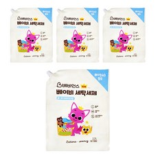 베비언스 유아 세탁세제 베이비파우더향, 2.2L, 4개