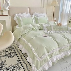 코지야드 WUYUN 이불커버세트 레이스 사계절 침구 이불커버 + 침대시트 + 베개커버 D070602