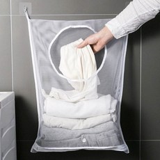 보관망 커버 세탁 케이스 빨래 덮개 물 의류세정 깨끗한, 흰색