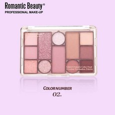 Romantic Beauty 12色眼影盤 珠光啞光大地色系, 1個, 02#僅供銷售，禁止國內銷售，購買,14