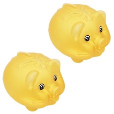 돼지저금통 소형 - 2개, 금색