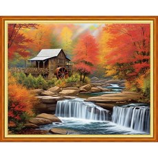 초보자를 위한 레드싱 스탬핑 크로스 키트 자수 다양한 패턴 스타터 DIY 프린트 바늘 포인트 11CT - 피콕 플라워 16x20 인치, Arts patterns27, 1개