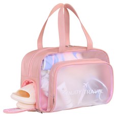 加大容量乾濕分離游泳包附獨立鞋倉與霧面升級保護隱私設計, 櫻花粉