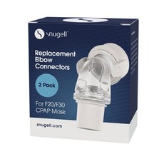 Snugell AirFit F20 및 F30 CPAP 마스크용 교체용 엘보 커넥터 - 2팩 ResMed 풀 페이스 마스크와 호환 부드러운 테라피 공기 흐름을 위한 내구성 있고