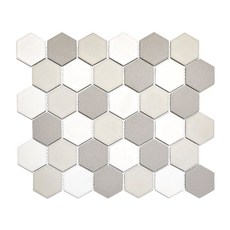 육각 자기질 모자이크 타일 51mm 헥사곤 통티믹스 박스판매 미끄럼 방지 논슬립, 통티믹스 무광, 11개, 육각형 51mm