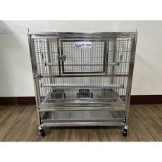 怪獸工坊 SUS304 2尺白鐵方管籠, 白鐵籠(不含站架.飼料杯), 1個