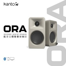 加拿大 KANTO ORA 藍牙立體聲 書架喇叭 霧面白/霧面黑/霧面粉/藍色款/香檳金【台灣公司貨】, 香檳金
