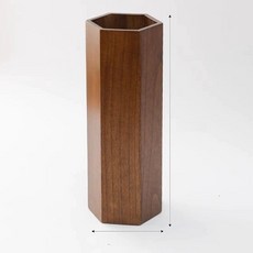 모던 원목 우산꽂이 인테리어 우산통 홀더 걸이, 6면 원목 다크