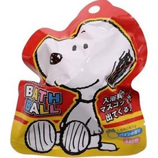 SNOOPY's 史努比鳳梨香味泡澡沐浴球 可愛造型 享受沐浴樂趣 隨機出貨, 75g, 1個