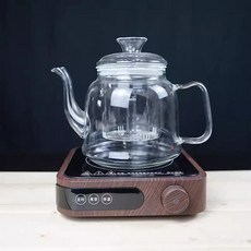 전기 하이라이트 차끓이기 데우기 티팟 차포트 가열 주전자 내열, 3. L8 브라운+1200ml 찻주전자