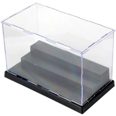 三層壓克力公仔階梯展示盒 21CMx11CMx13CM 公仔收藏盒 模型轉蛋盒, 1個