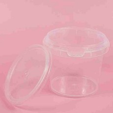 투명 원형 플라스틱 포장용기 750ml 캔디용기