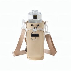 원웨이 올인원 텀블러 크로스백 가방, 1개, 베이지