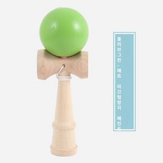 겐다마 나무 놀이 원목무도색 공넣기 일본 교구 전통 켄다마 장난감, 1개, D. 그린 무광