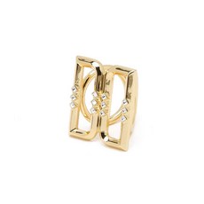 닥스 DCHO6E008Y1 골드 유광 DD로고 스카프 링 케이스 포함 COB400 GRA691