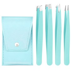 MONACO OLIVE 超精密人生鑷子4件組, 1套, 天空藍