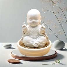 一笑無憂童子珪藻土擴香石套組 居家香氛擺飾