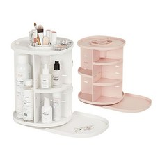 회전형 화장품 거치대 1P 보관함 수납 정리 케이스 화장품거치대 화장품보관함 다용도거치대 다 lan+047pw, 베이비핑크