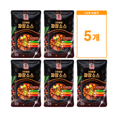 [떡불킹] 짜장 떡볶이 분말 소스 가정용 2단계 보통맛, 70g, 5개