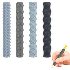 어린이 및 성인용 감각 연필 그립 세트 실리콘 연필 슬리브 자폐증 및 ADHD를 위한 교육 도구 필기 드로잉 및 색칠 인체 공학적 오른손잡이 또는 왼손잡이 사용 (랜덤, 멀티컬러5