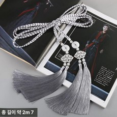 한복 허리끈 매듭 도포 보자기 장식 실버 허리띠 스트랩