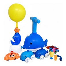 재미존 귀여운 돌고래 풍선카 작동완구, 혼합색상, 1개